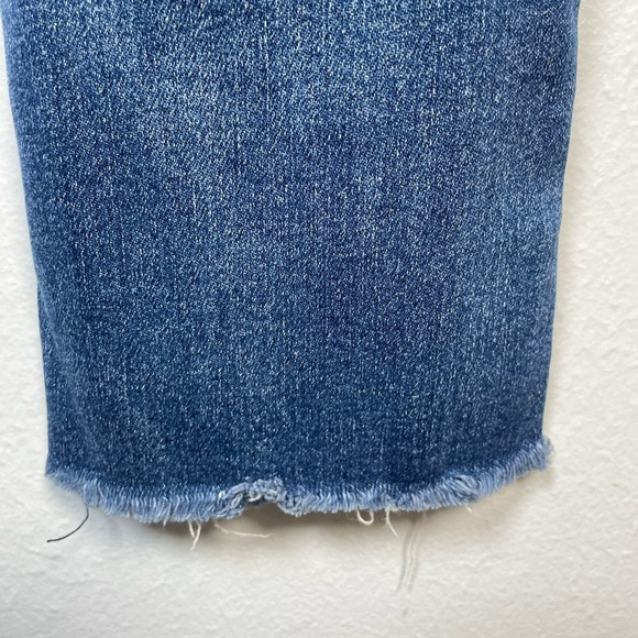 KUT from the Kloth Straight Leg High Rise Jeans Button Fly Distressed 8L - Picture 7 of 14